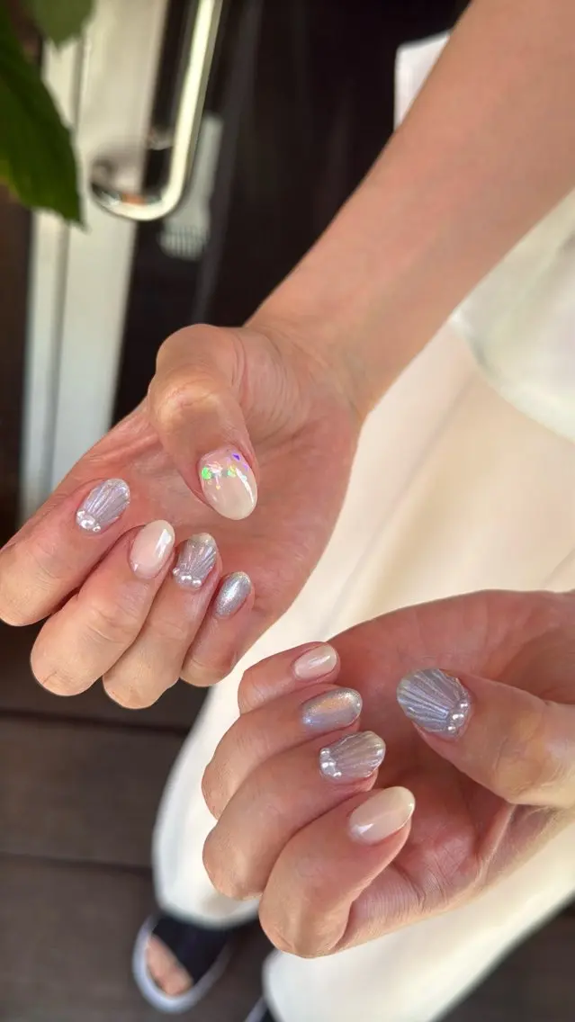 ネイル フラッシュネイル フラッシュマグ フットネイル フレンチネイル 韓国ネイル ハンドネイル SAKU nail 作島茜のネイルデザイン