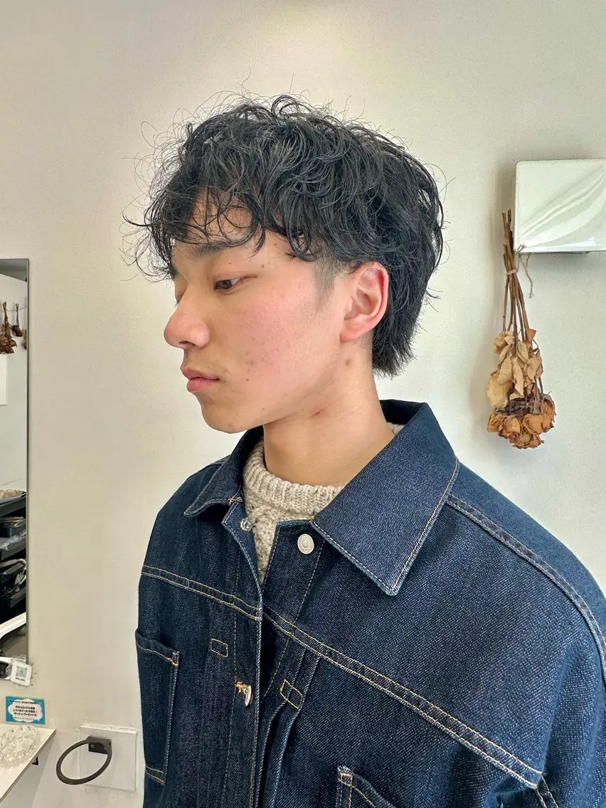 パーマ メンズ マッシュ メンズパーマ カット パーマ 園冬稀/メンズカット /メンズパーマのヘアスタイル