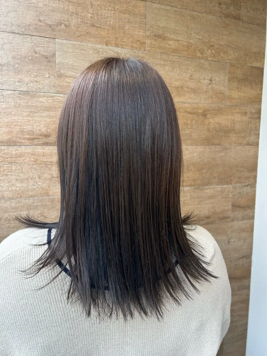 セミロング うる艶×韓国hair 💠明日香💠のヘアスタイル