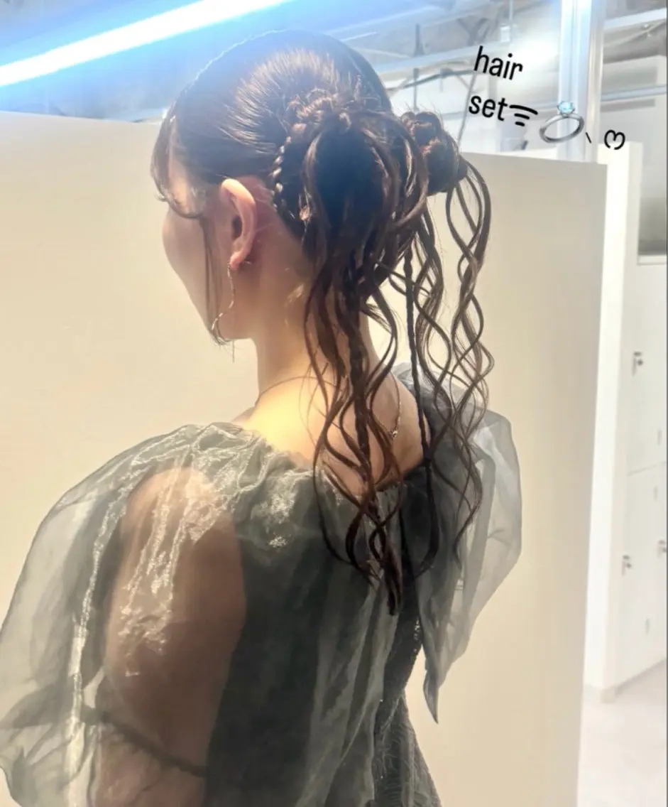 ヘアセット 酸性ストレート /暖色カラー/ユイカのヘアスタイル