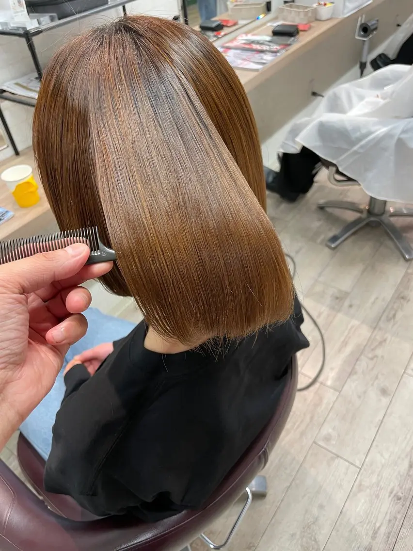 ミディアム 髪質改善 長谷川 賢治のヘアスタイル