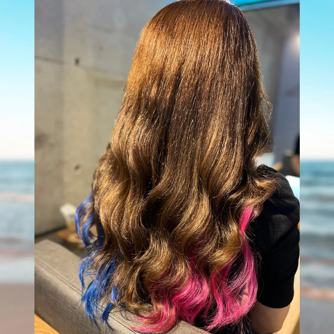 ロング カラー ヘアアレンジ 韓国ヘア❌艶髪🫧羽 🪽エク人気No1◎のヘアスタイル