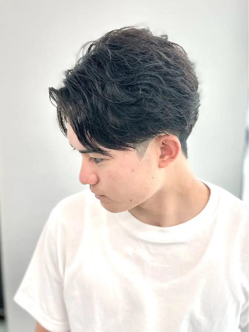 ショート パーマ 博多メンズサロン 田中のヘアスタイル