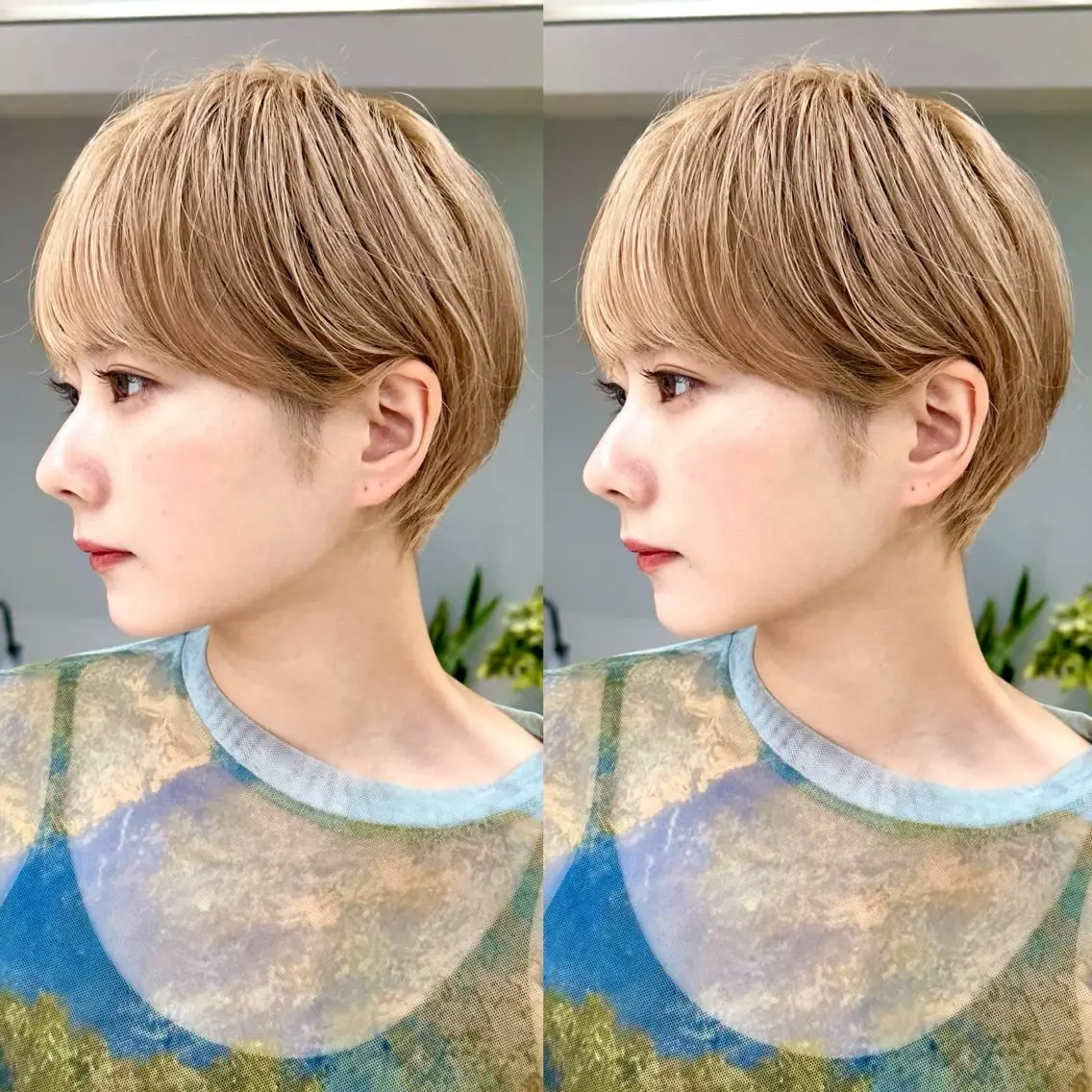ショート カット ヘアカラー トリートメント 骨格診断で絶対可愛い ✨丸みショート✨凌弥のヘアスタイル