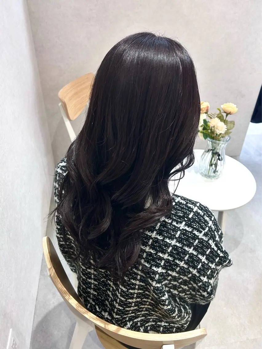 セミロング Mao 🎀bob 赤み撃退🌿艶カラーのヘアスタイル