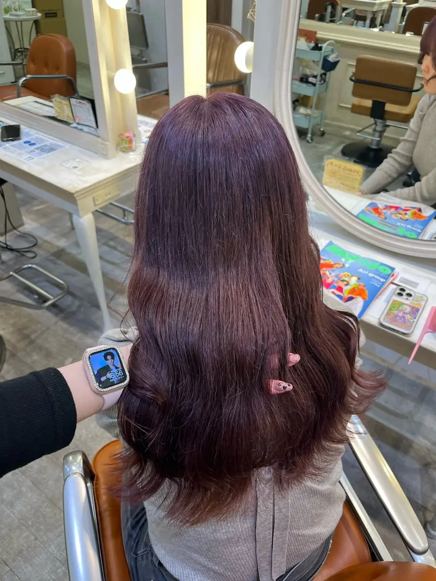 カラー ブリーチ ラベンダーカラー ピンクカラー ピンクラベンダー カット ヘアカラー エクステ🎀 暖色カラー🎀amiのヘアスタイル