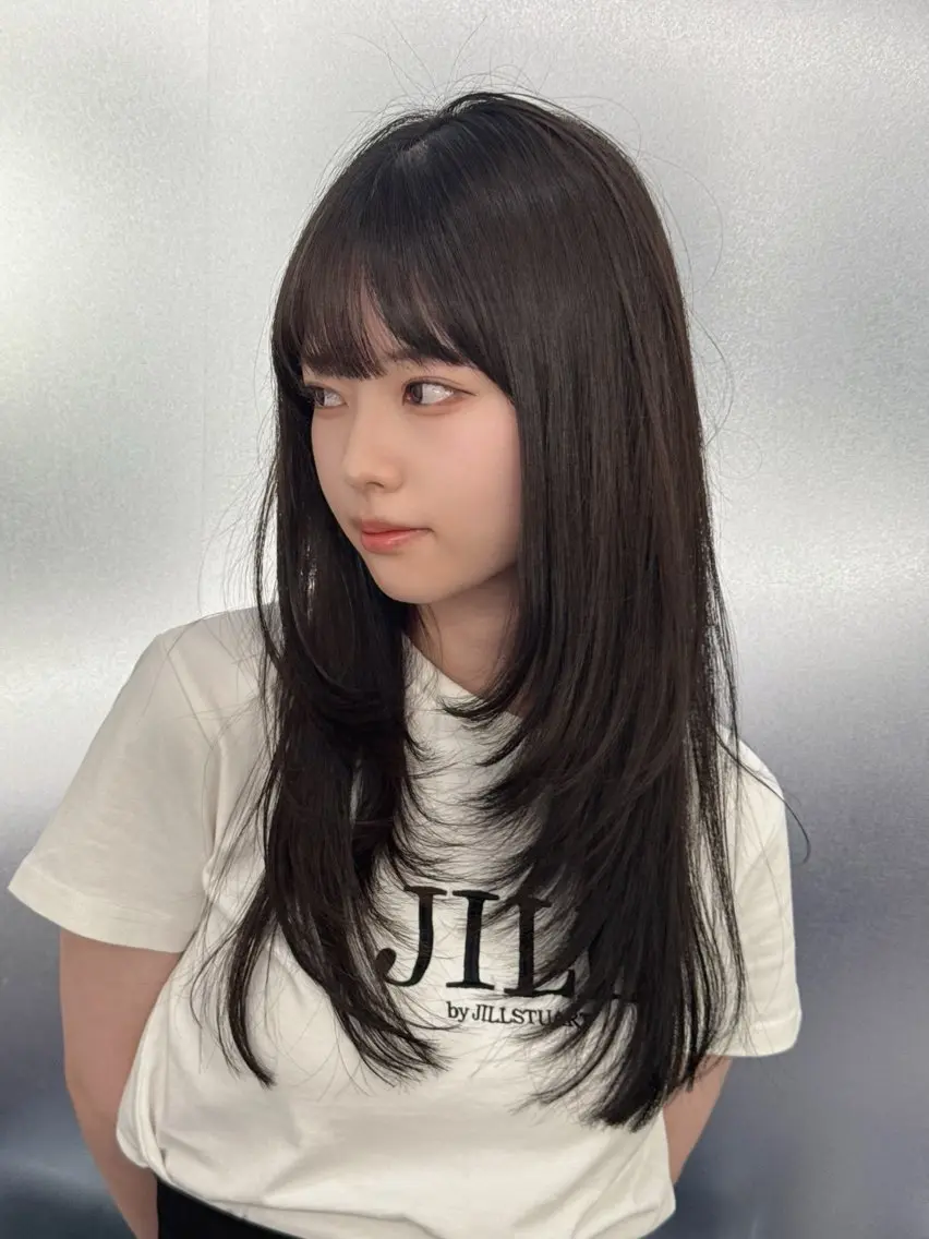 セミロング レイヤー・巻き髪 特化♡ヒディ♡のヘアスタイル