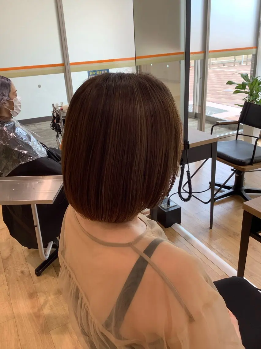 ミディアム カラー 髪質改善縮毛矯正 美容師✂️山崎竜二のヘアスタイル