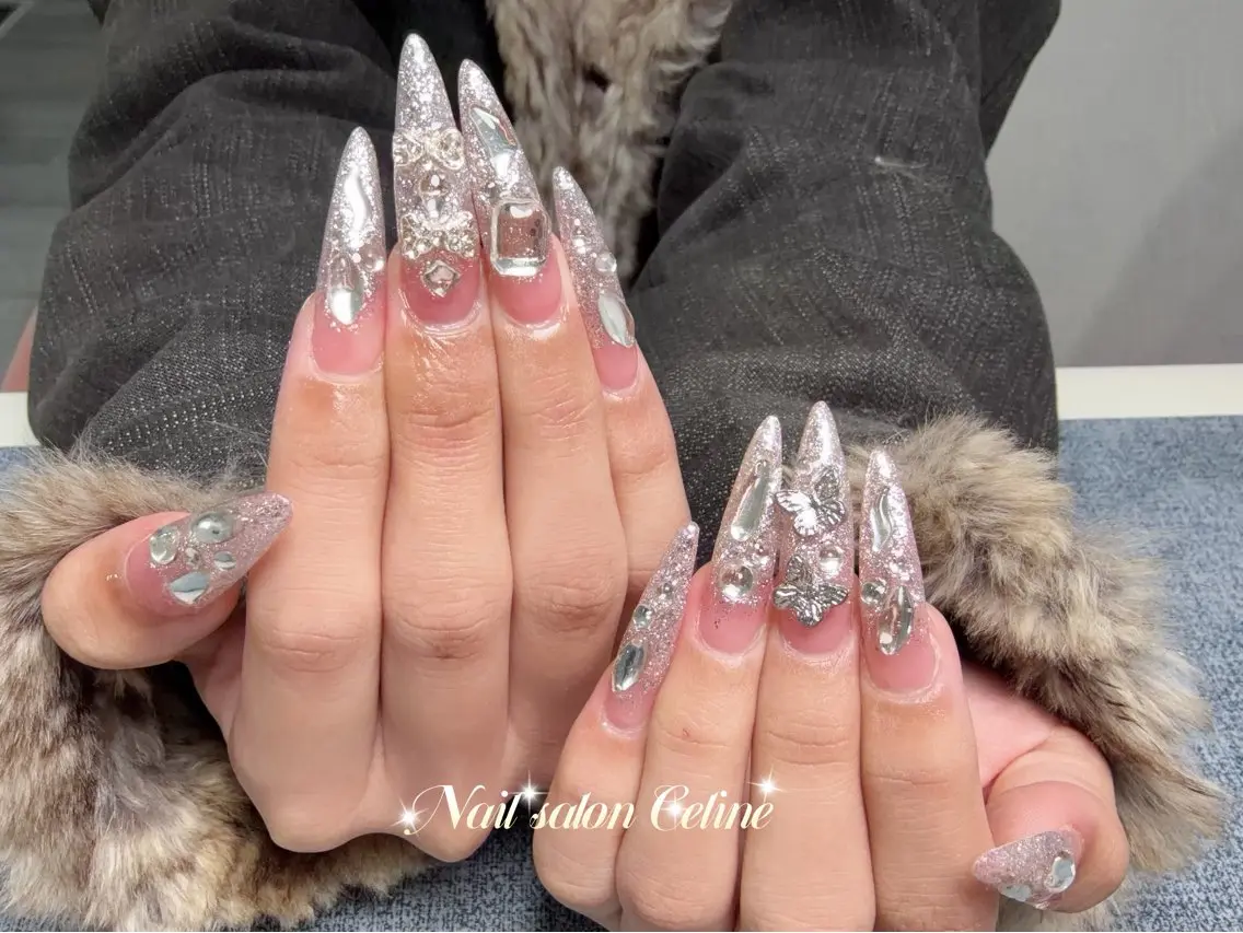 ロング ハンドネイル Nail Salon Celine柏店のネイルデザイン