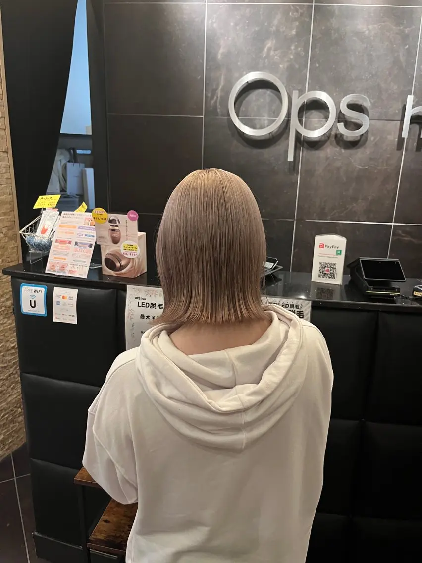ミディアム カット ヘアカラー OPS hair feliz田中啓太のヘアスタイル