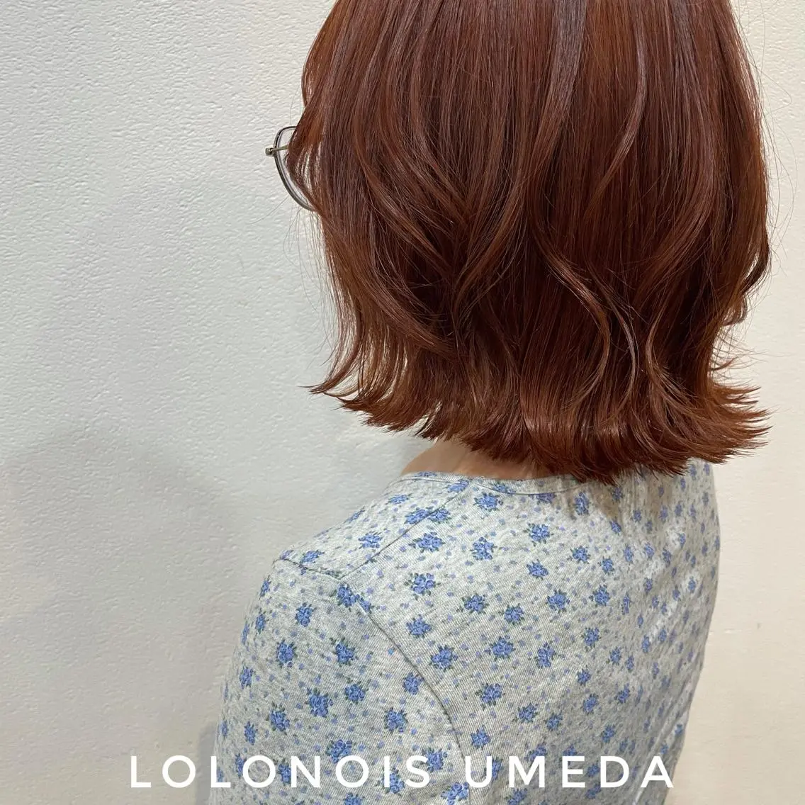 ミディアム カラー ブラウンカラー オレンジ オレンジブラウン Lolonois梅田 /Okazaki:)のヘアスタイル