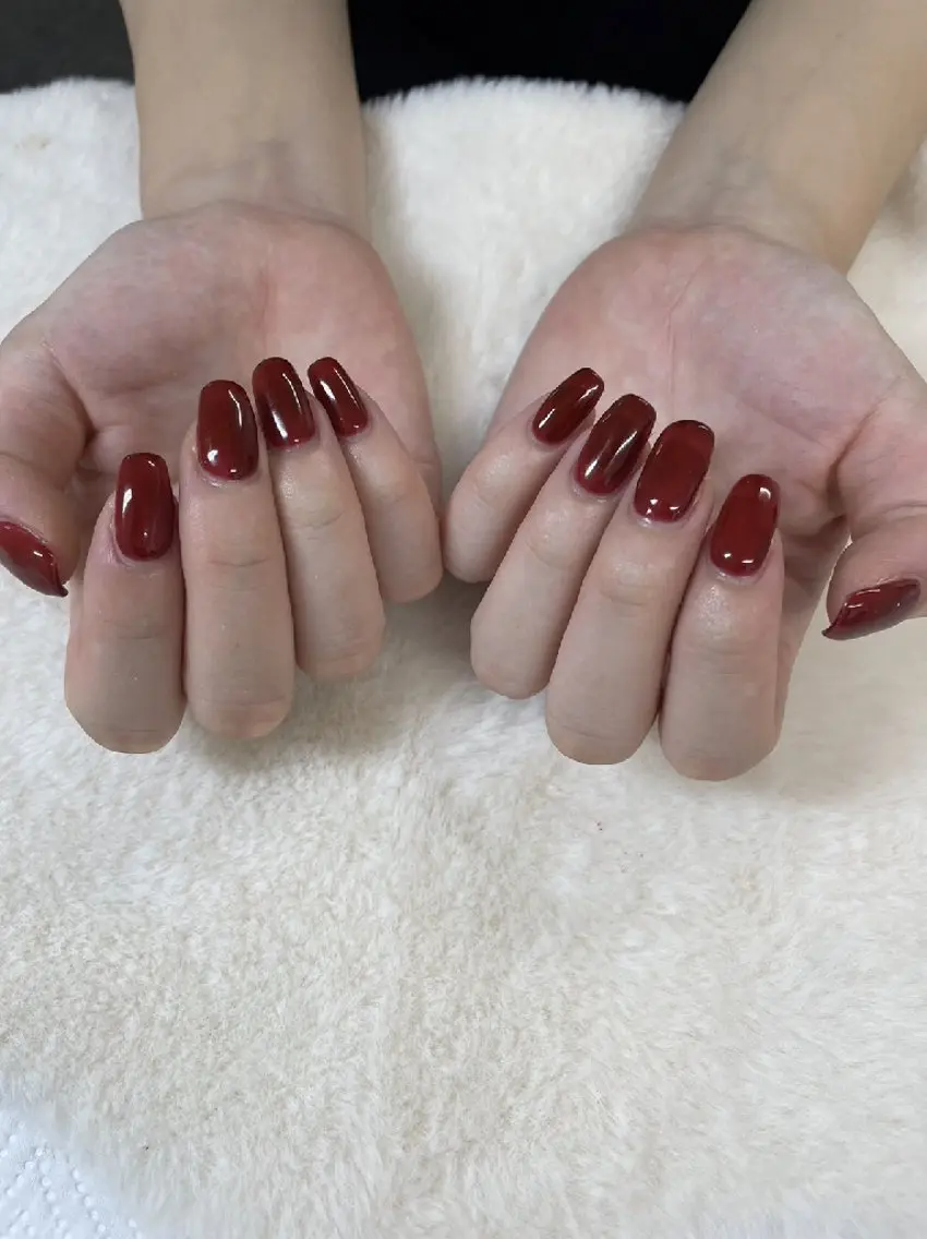 ネイル ジェルネイル ワンカラーネイル パラジェル 心斎橋Salon Epokkuのネイルデザイン