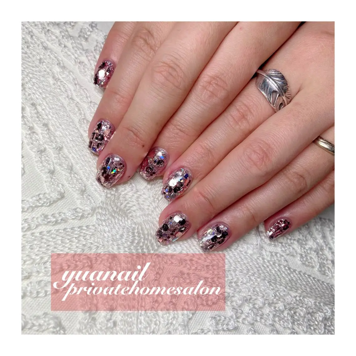 ネイル ラメ(グリッター) ワンカラーネイル YÜA NAILのネイルデザイン