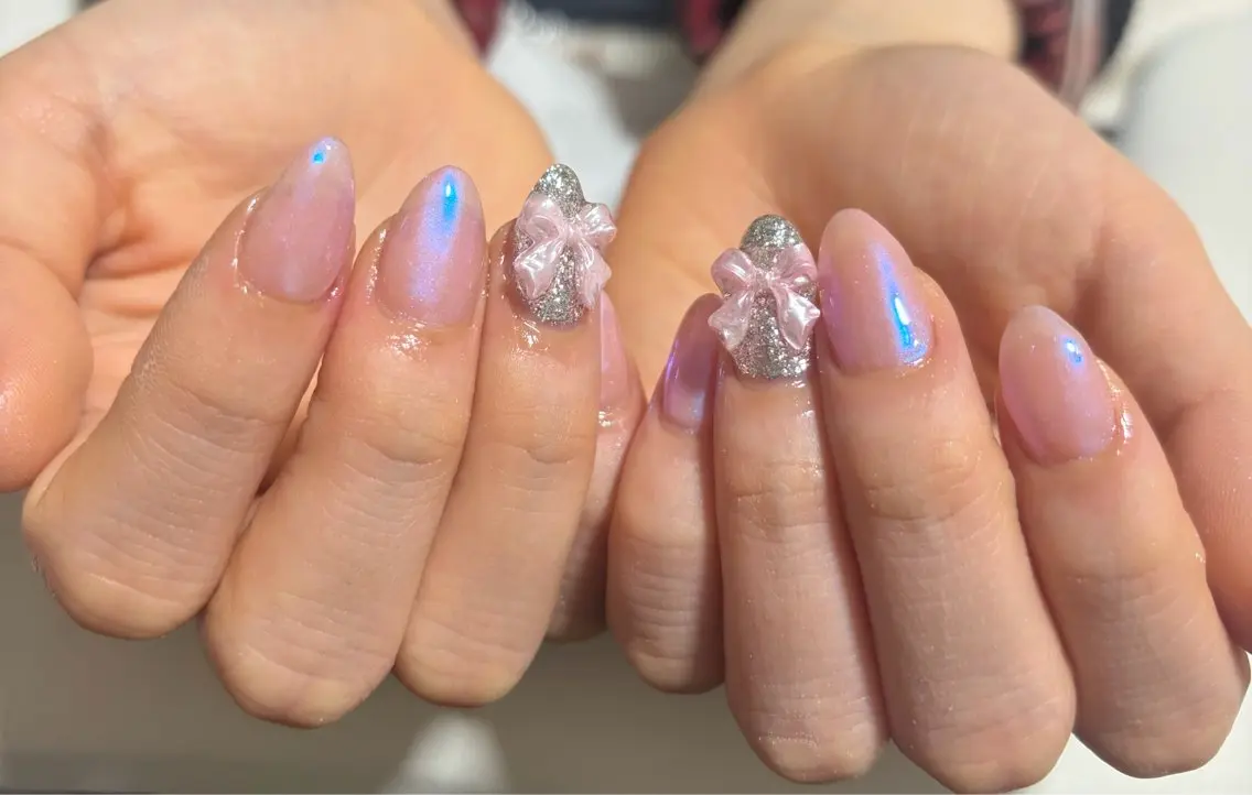 ネイル リボン ハンドネイル nail... rrのネイルデザイン