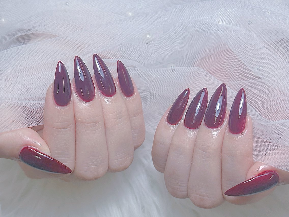 ネイル チークネイル 長さ出し フラッシュネイル フレンチネイル グラデーション ハンドネイル AN NAIL 高田馬場のネイルデザイン