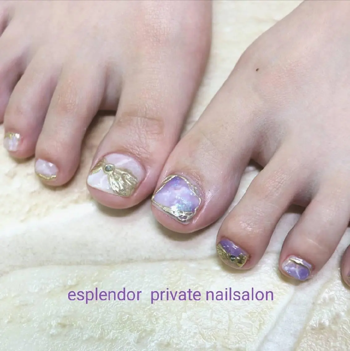 ネイル フットネイル 持ち込み ニュアンスネイル esplendor  小野寺のネイルデザイン