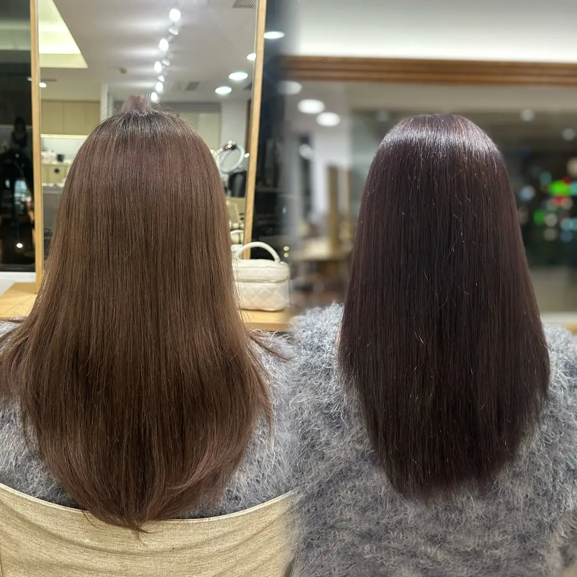 セミロング カラー ブリーチ ブラウンカラー ブリーチなしカラー ピンクカラー ピンクブラウン ヘアカラー 🩷仙台/暖色/ 艶カラー/えれな🩷のヘアスタイル