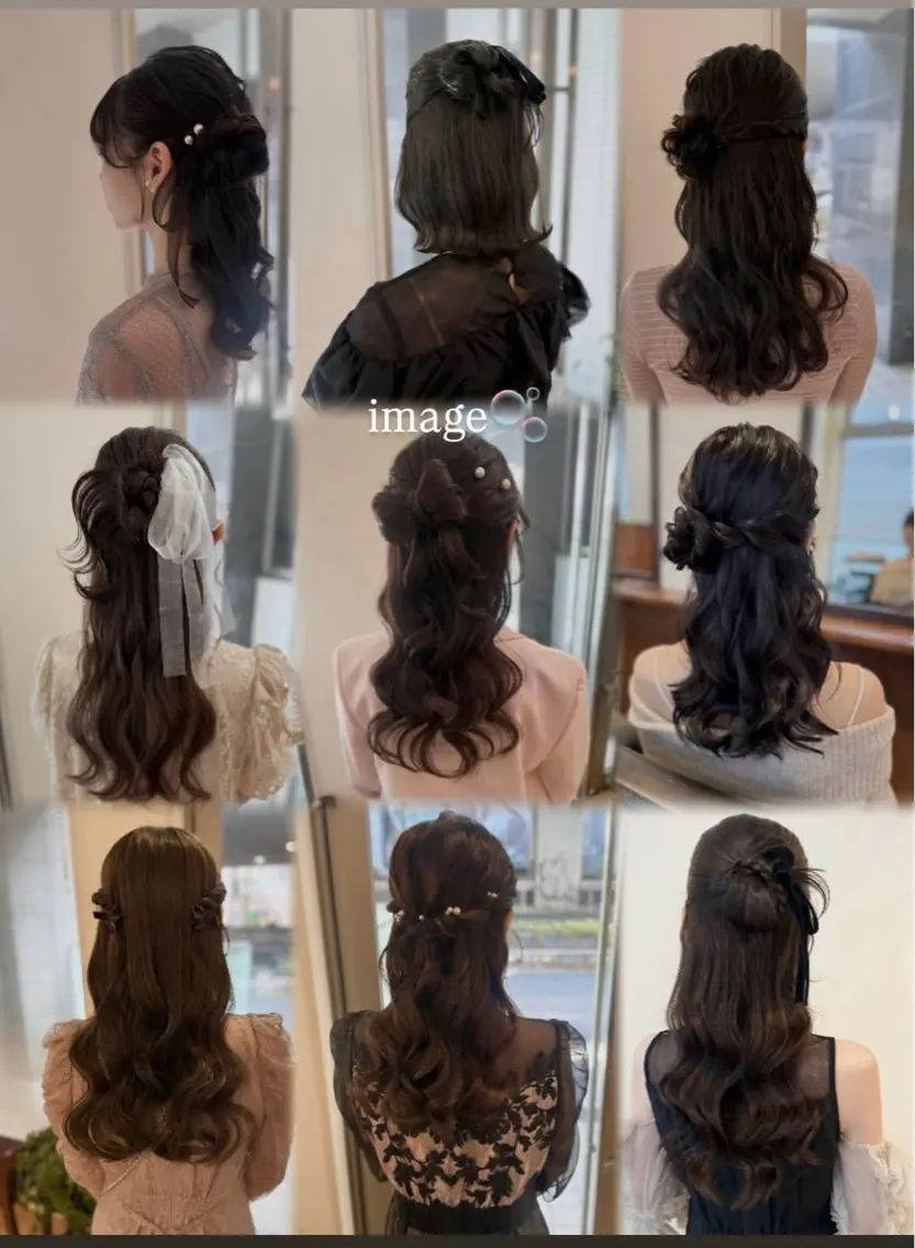 ハーフアップ,ツインアレンジ🌷【1週間〜3日前のご予約お願いします🙇🏻♀️】の写真