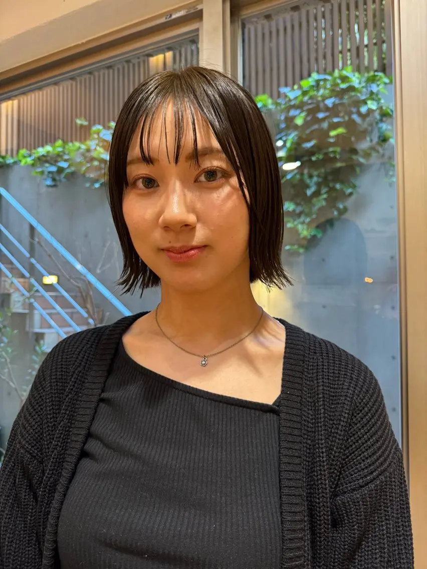 ショート カット ヘアカラー トリートメント 大人可愛い♡コテ巻き パーマ🌼杉田 萌恵のヘアスタイル