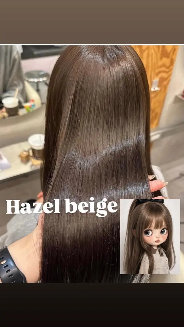 カラー カット ヘアカラー 🌙ヘーゼルベージュ レイヤーカット🌙のヘアスタイル