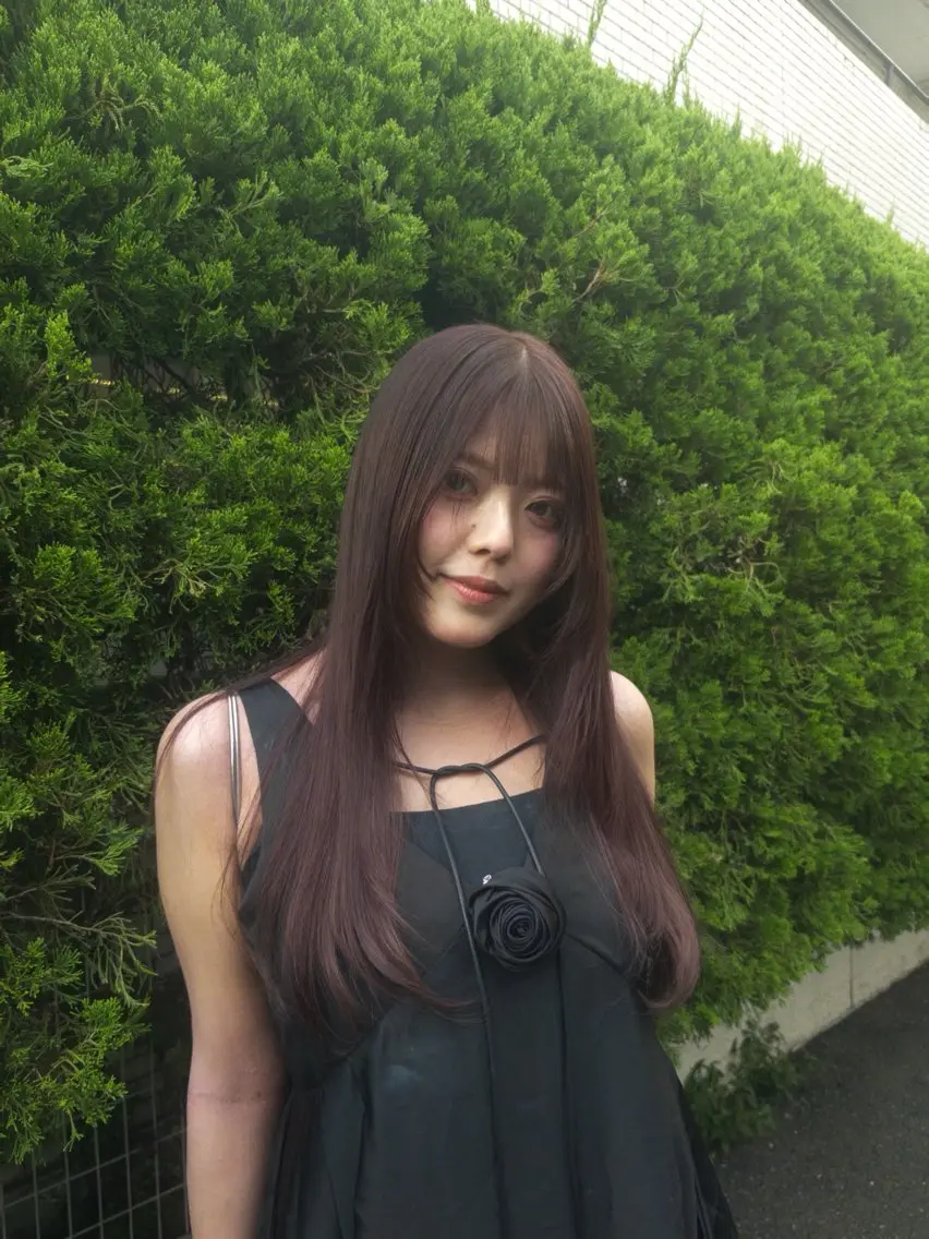 ロング カラー ラベンダーカラー ラベンダーピンク ピンクカラー 顔周りカット レイヤーカット 新宿/縮毛矯正/ 髪質改善/りこのヘアスタイル