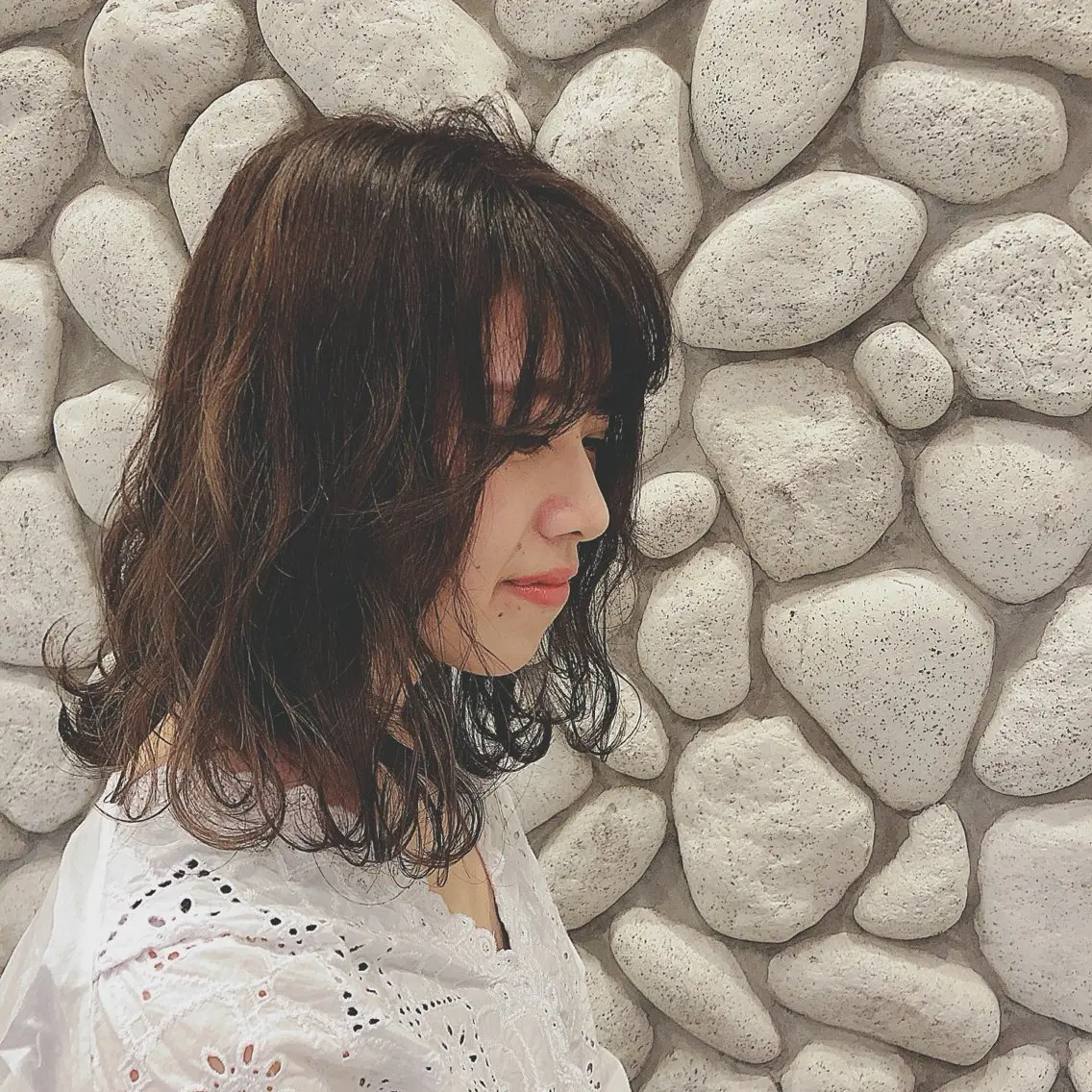 ミディアム 鈴木 彩花のヘアスタイル