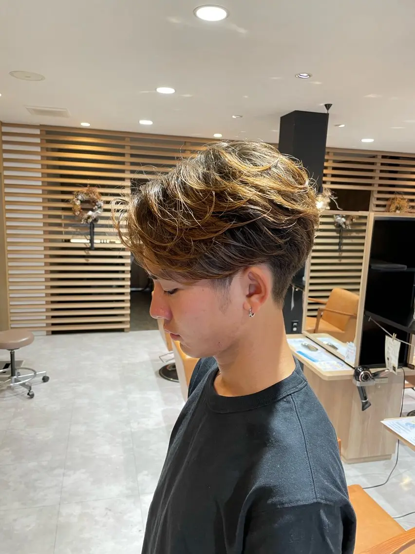 パーマ メンズ フェザーパーマ メンズパーマ カット パーマ PAPASS|尾頃 功明|メンズパーマのヘアスタイル
