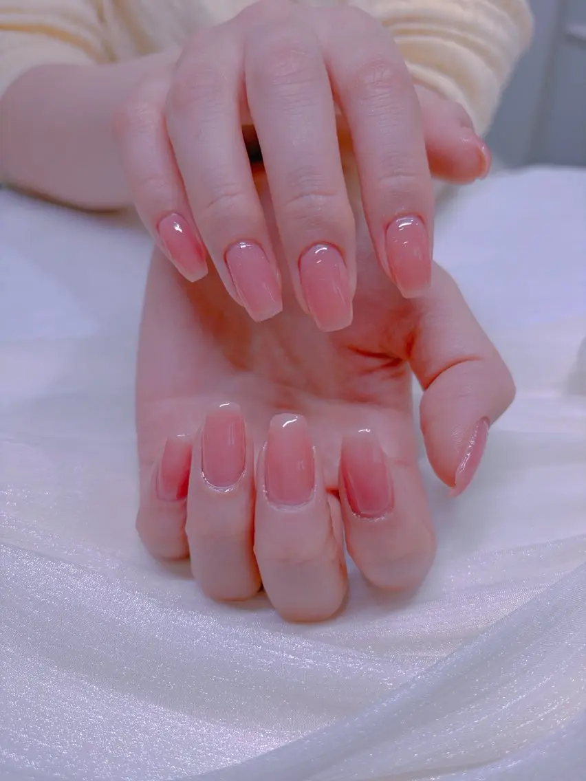 ネイル チークネイル 桜ネイル 長さ出し フットネイル フレンチネイル ビューティー ネイルのネイルデザイン