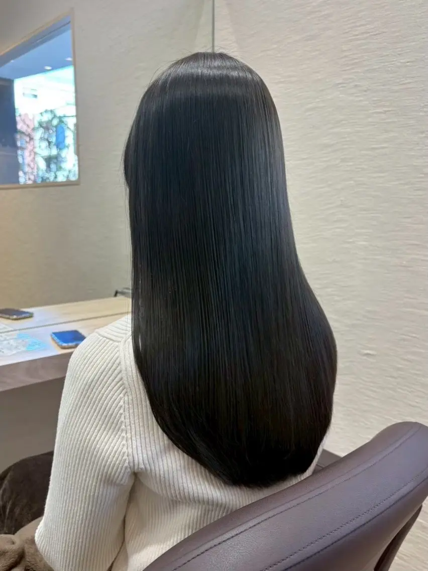 ロング カラー 髪質改善 トリートメント ヘアカラー トリートメント 艶感/修復カラー/ 一途👾↝のヘアスタイル