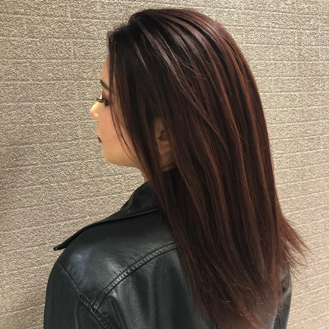 ミディアム カラー ヘアアレンジ バレイヤージュ ブリーチ レイヤーカット アンドウ ユウ/ レイヤーカット/韓国のヘアスタイル
