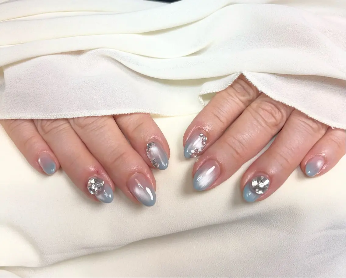 ネイル グラデーション 韓国ネイル マグネットネイル ハンドネイル ✨韓国✨nail salonLumieのネイルデザイン