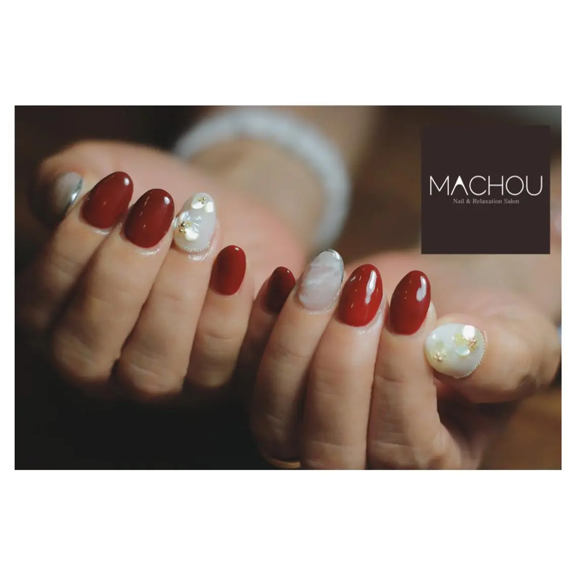 ネイル アートネイル フラワーネイル 大理石ネイル(マーブル) tomomi MACHOUのネイルデザイン