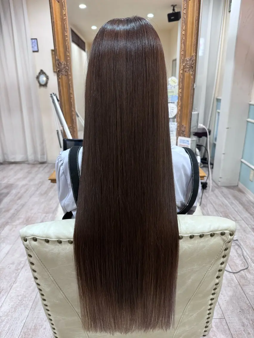 ロング カラー 髪質改善 ロング カット ヘアカラー 縮毛矯正 トリートメント 新越谷noble店長 松本拓也▶◀*.のヘアスタイル