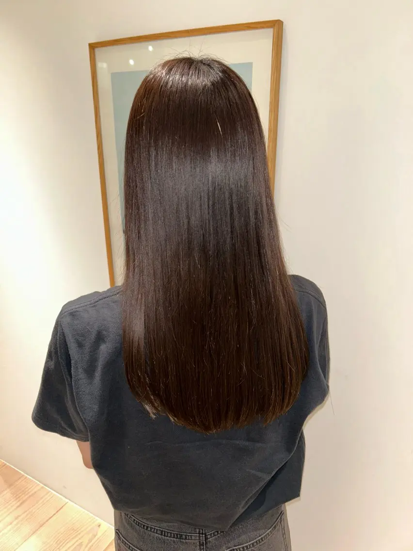 ロング 縮毛矯正 縮毛矯正 トリートメント THREE byKEEPのヘアスタイル