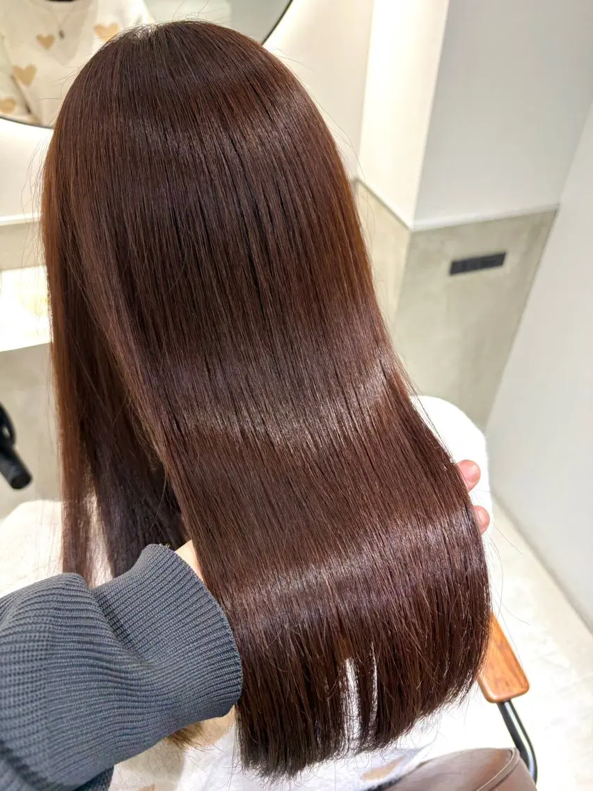 ミディアム カラー 透明感カラー 髪質改善 トリートメント ヘアカラー トリートメント 髪質改善 縮毛矯正/ レイヤー/銀座/本木のヘアスタイル