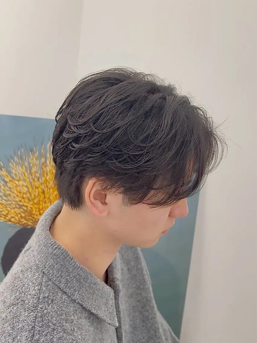 【メンズ限定】カット+シングルカラー+ニュアンスパーマの写真