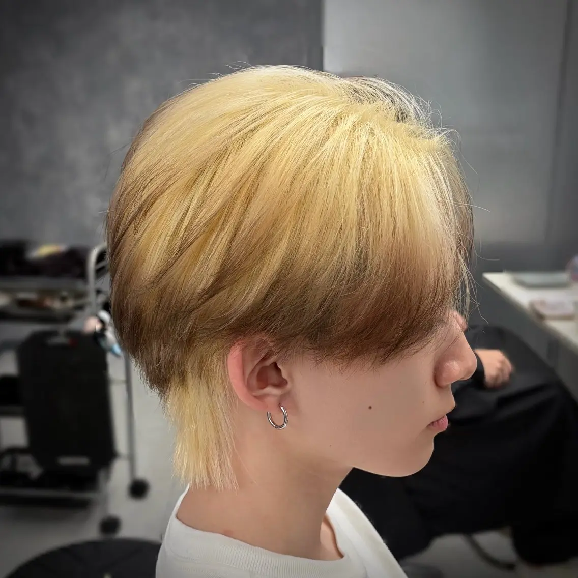 ミディアム カラー メンズ カット ヘアカラー トリートメント メンズ♱ハイトーン♱ ウルフʜᴀʀᴜᴋᴀのヘアスタイル