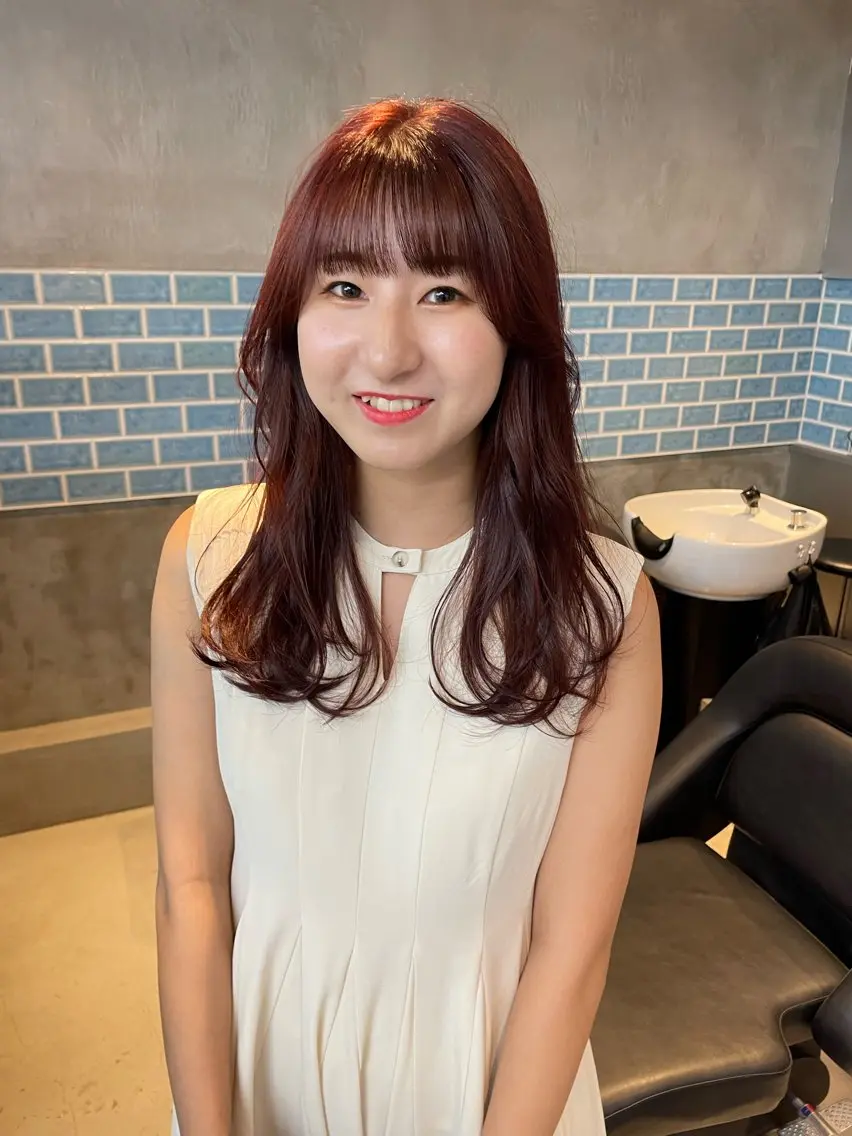 ロング カラー パーマ 似合わせカット✂︎ りょお🫧のヘアスタイル