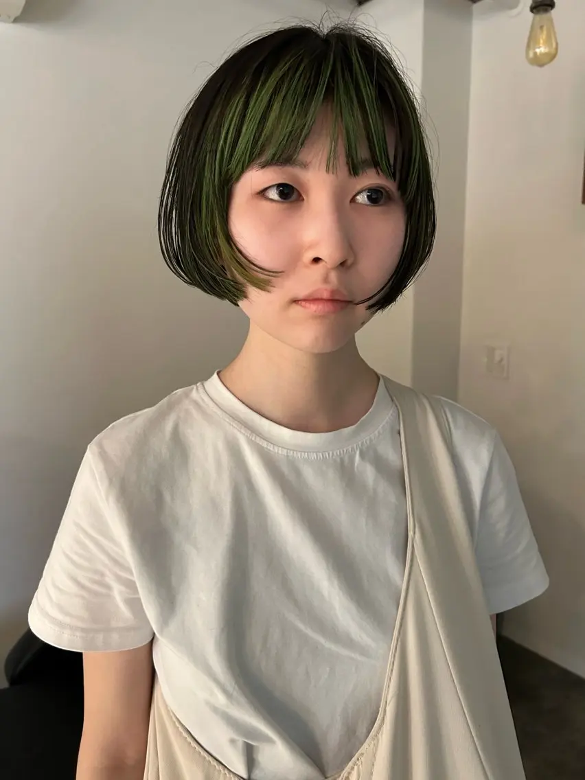 ショート カラー デザインカラー ボブ カット ヘアカラー トリートメント 村上雅人 ナチュラルモードのヘアスタイル