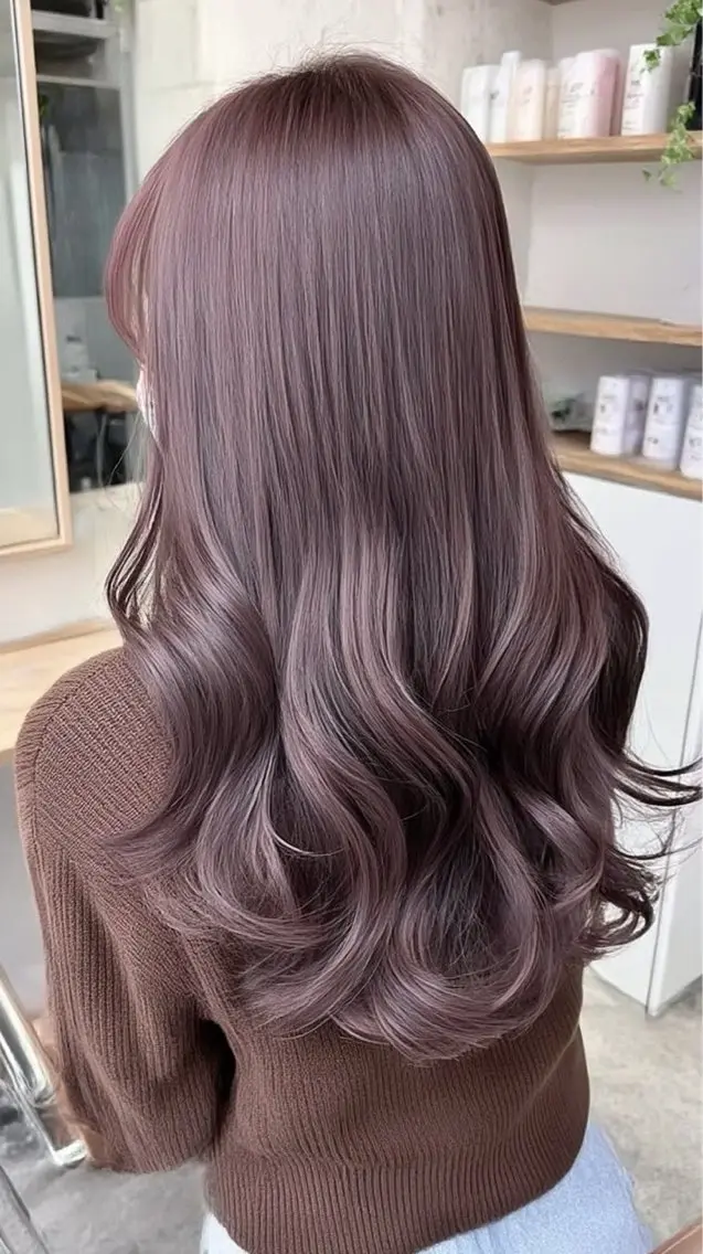 ロング カラー ヘアカラー 韓国×艶ハイトーンが かわいい✨️リオ🍒のヘアスタイル