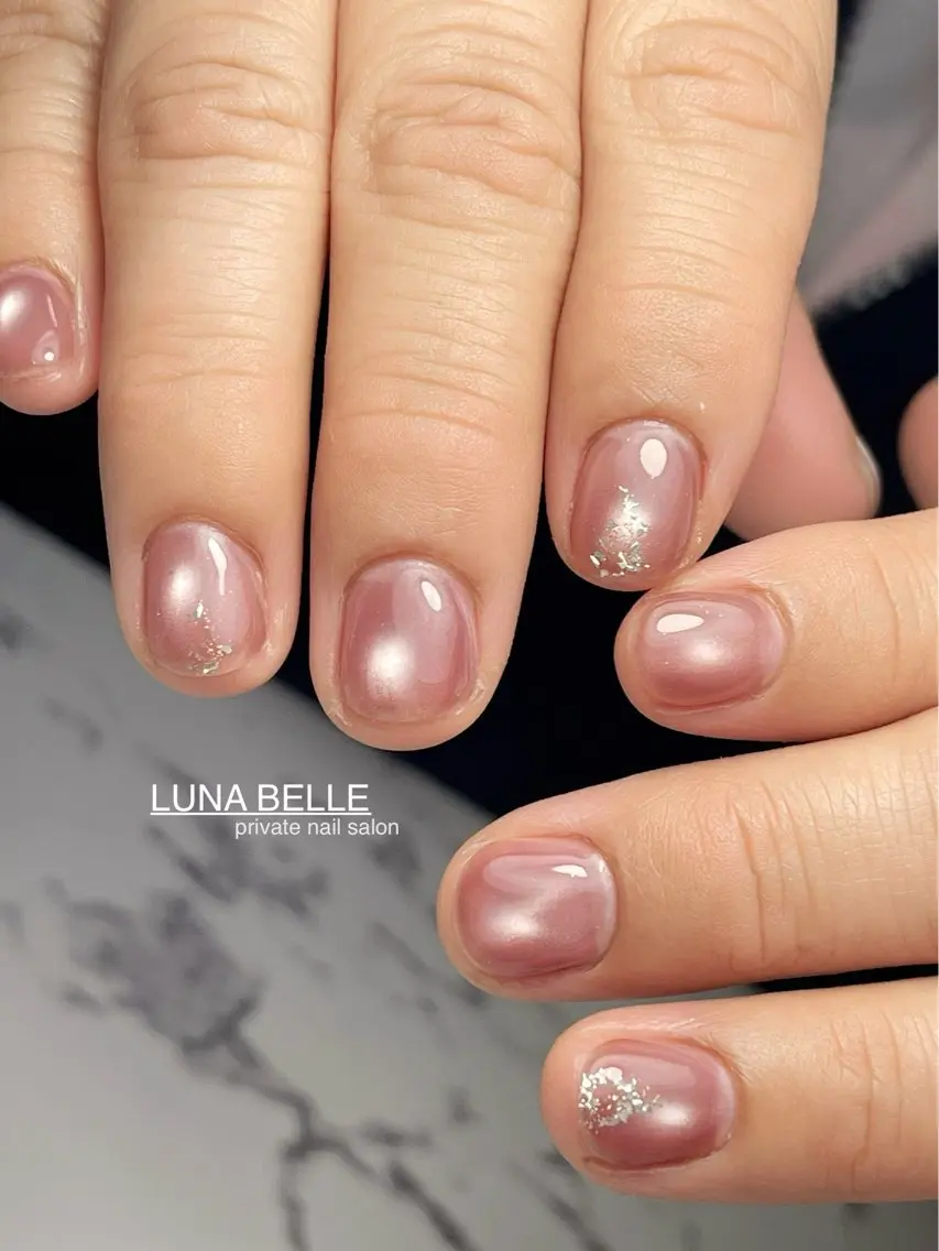 ネイル ラメ(グリッター) マグネットネイル ハンドネイル LUNA BELLEのネイルデザイン