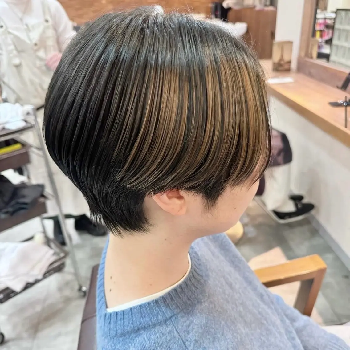 ショート カラー インナーカラー ショートヘア カット ヘアカラー ショート/パーマ/ MIOのヘアスタイル
