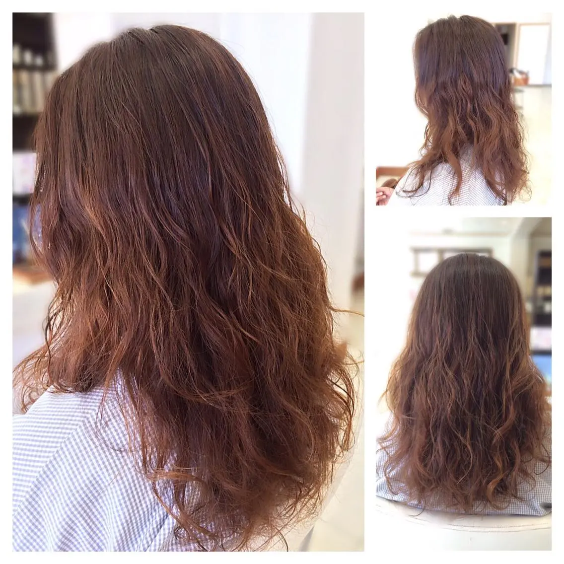 ロング パーマ ロング デジタルパーマ カット パーマ トリートメント いけだ ゆうのヘアスタイル