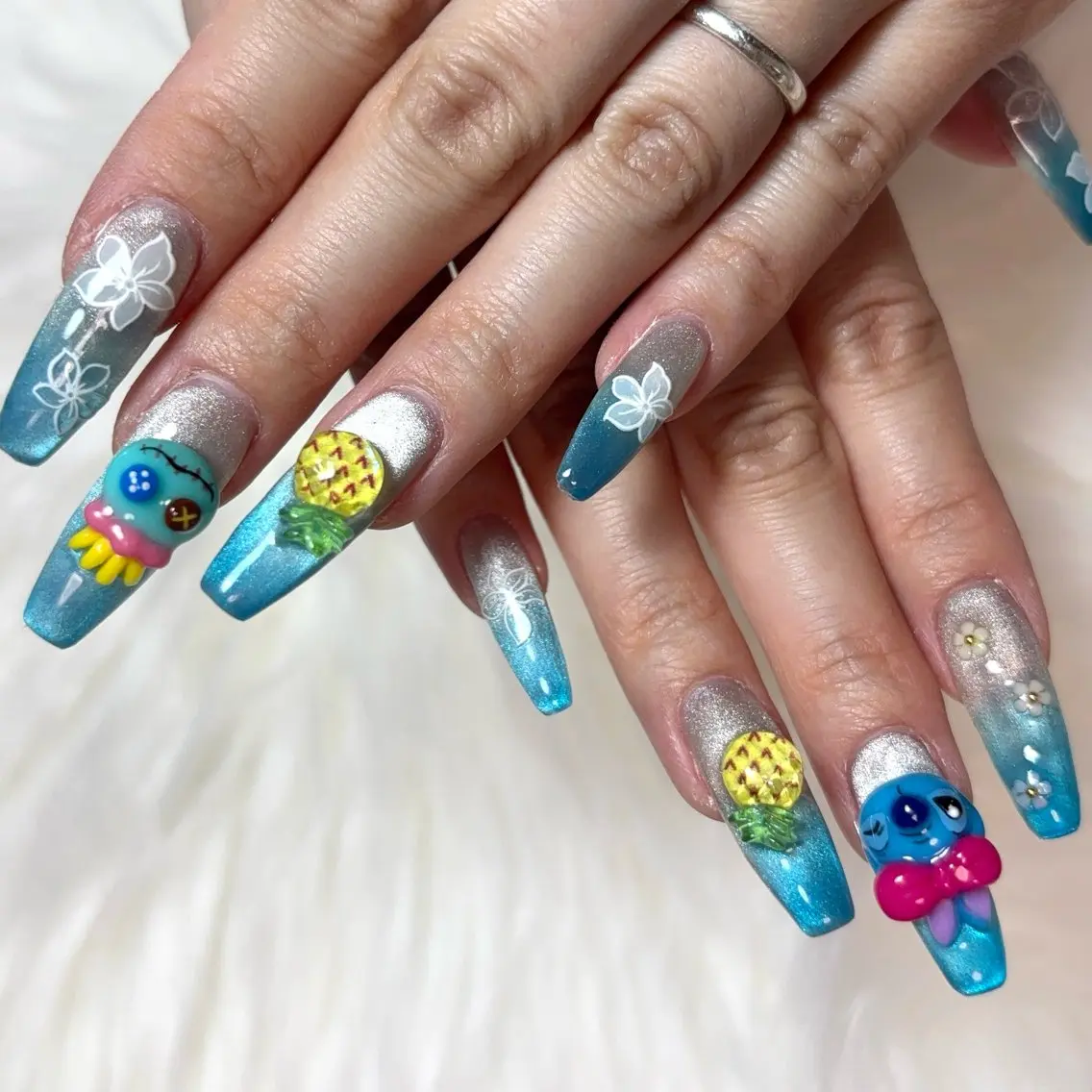 ネイル ロングネイル 夏ネイル ハンドネイル nailsalon ICHIのネイルデザイン