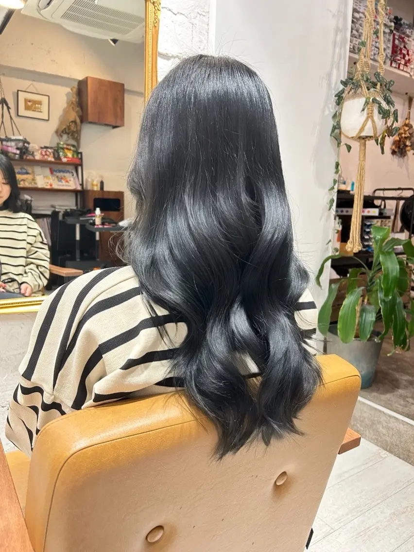 ロング カラー ヘアカラー re view 日和のヘアスタイル