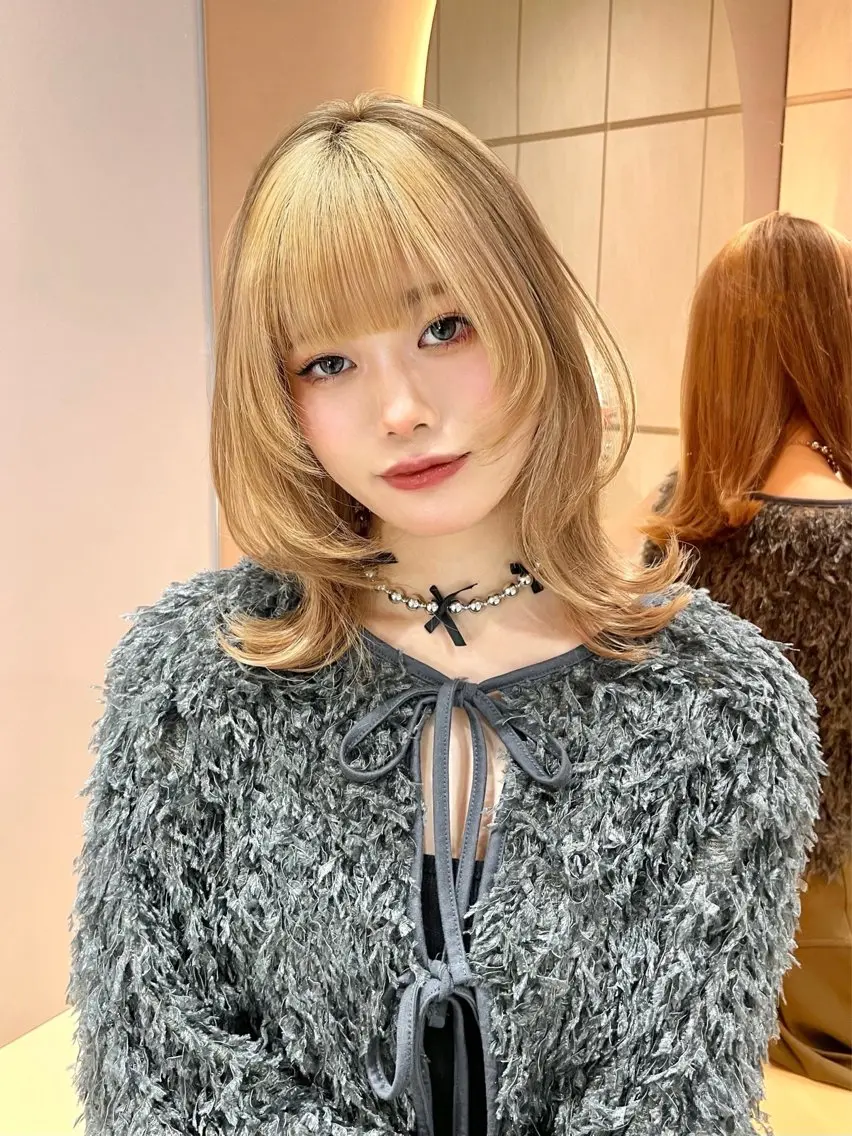 ミディアム 大宮🤍縮毛矯正 レイヤー🪽なるのヘアスタイル