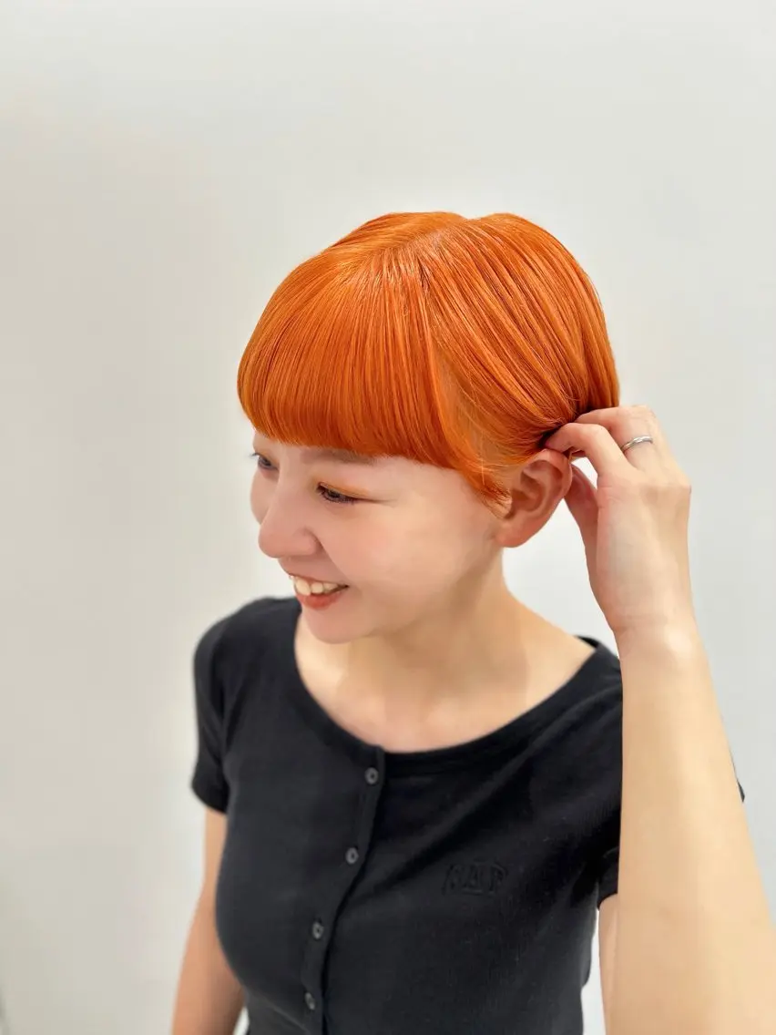 ショート 丸みショート ショートヘア ヘアカラー トリートメント 片山 仁のヘアスタイル