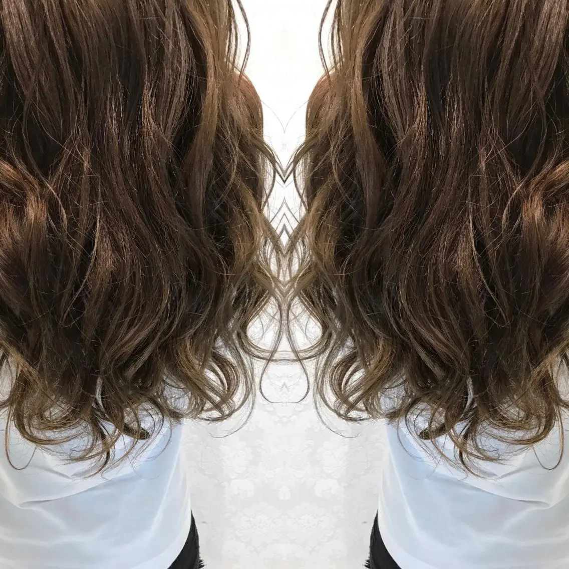 ロング カラー ヘアアレンジ グレージュ ロング ⭐️髪質改善⭐️ フジヒサゴウタのヘアスタイル