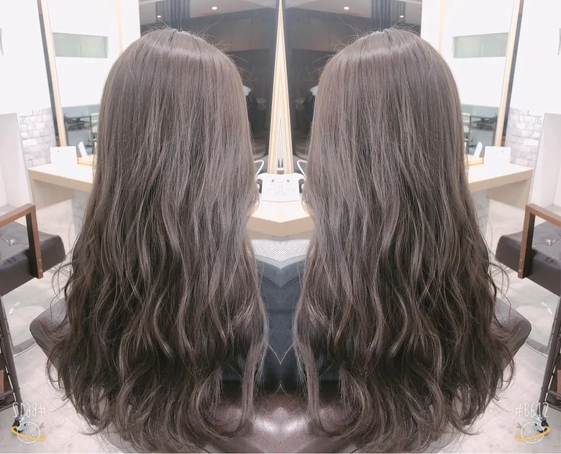 ロング カラー フォギーグレージュ グレージュ 【eimee】 店長✂️TAKUMAのヘアスタイル
