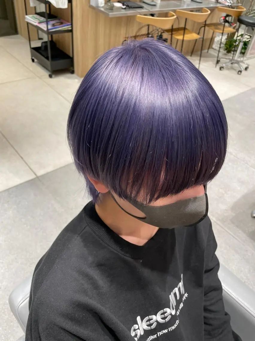 💜肌色似合わせラベンダーカラー💜ブリーチ+オンカラーの写真